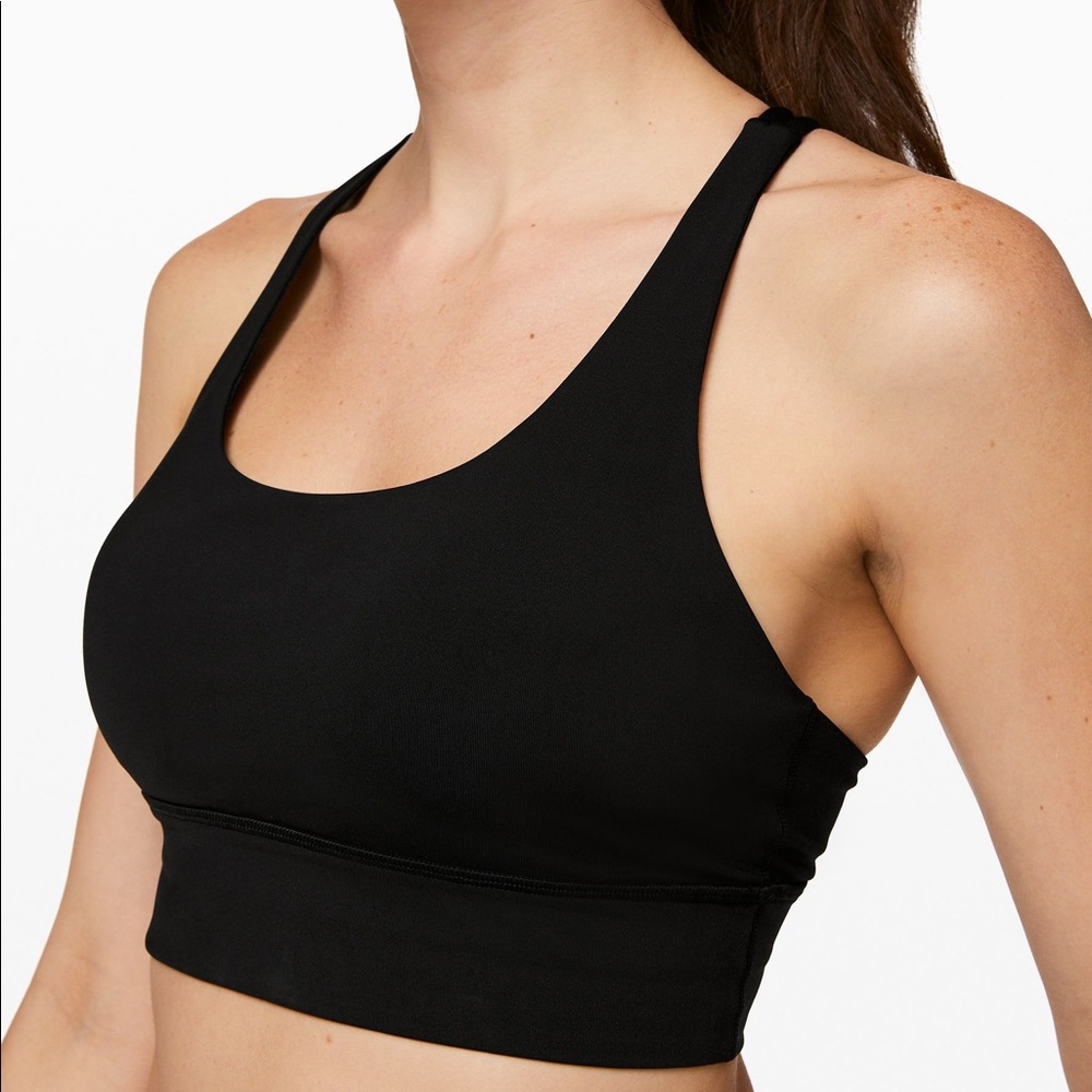 Black lululemon long sports bra